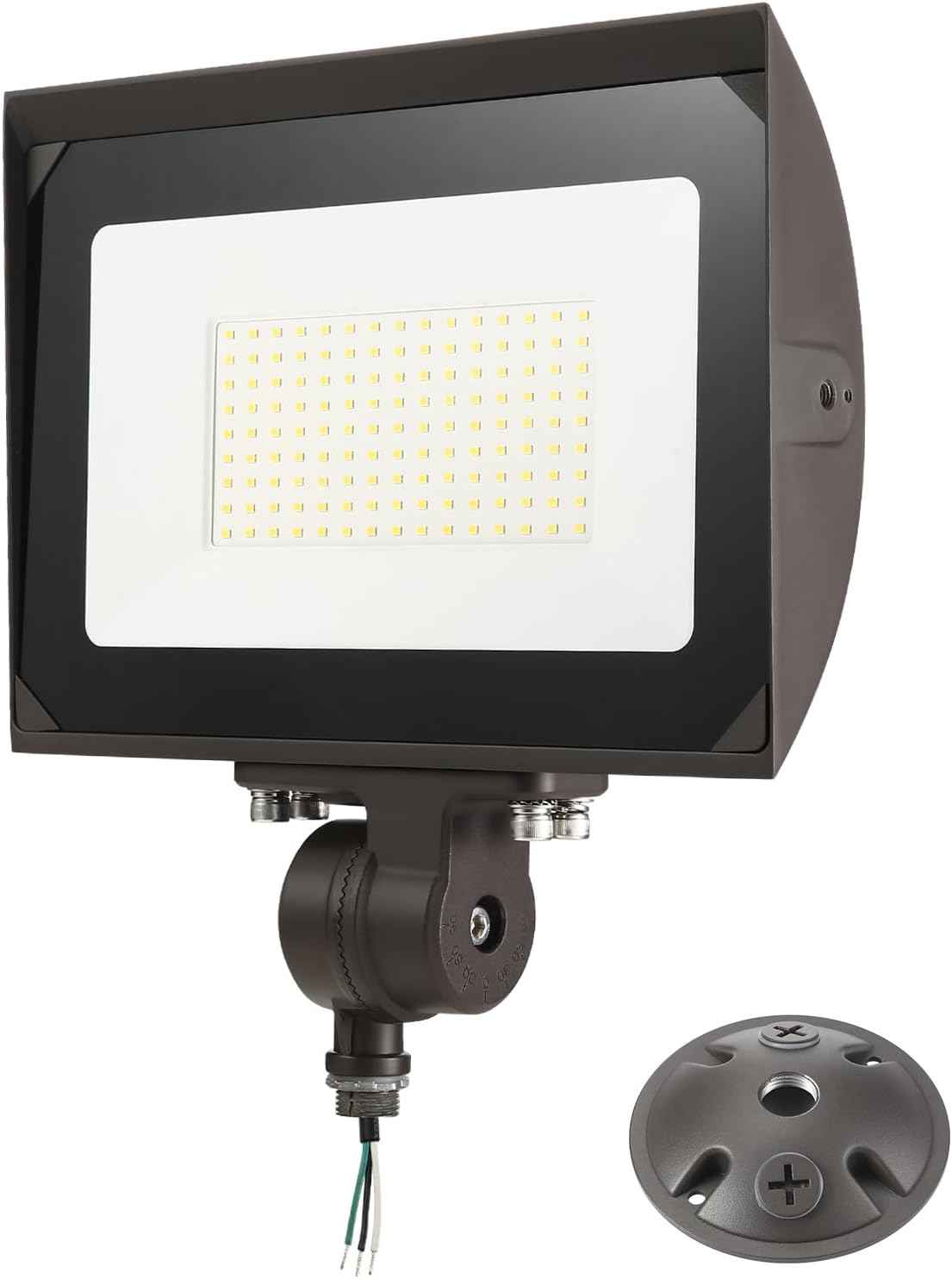 80W LED Flood Light - Waterproof Outdoor Security Light, 9600LM, 5000K Daylight, Knuckle Mount Included