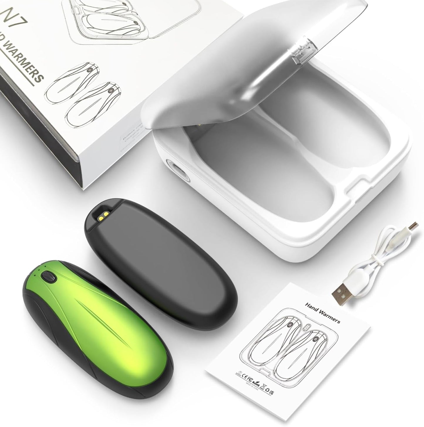 Skiennix Rechargeable Hand Warmers - 14000mAh Quick Charge Portable Heater | Perfect for Winter Camping & Gifts