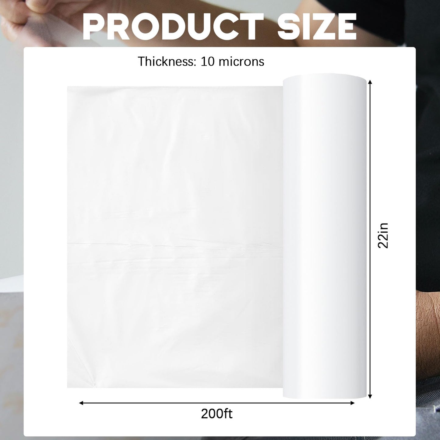 Frienda 200 ft Lay Flat Ducting Poly Tubing, Fits 8" and 12" Blowers