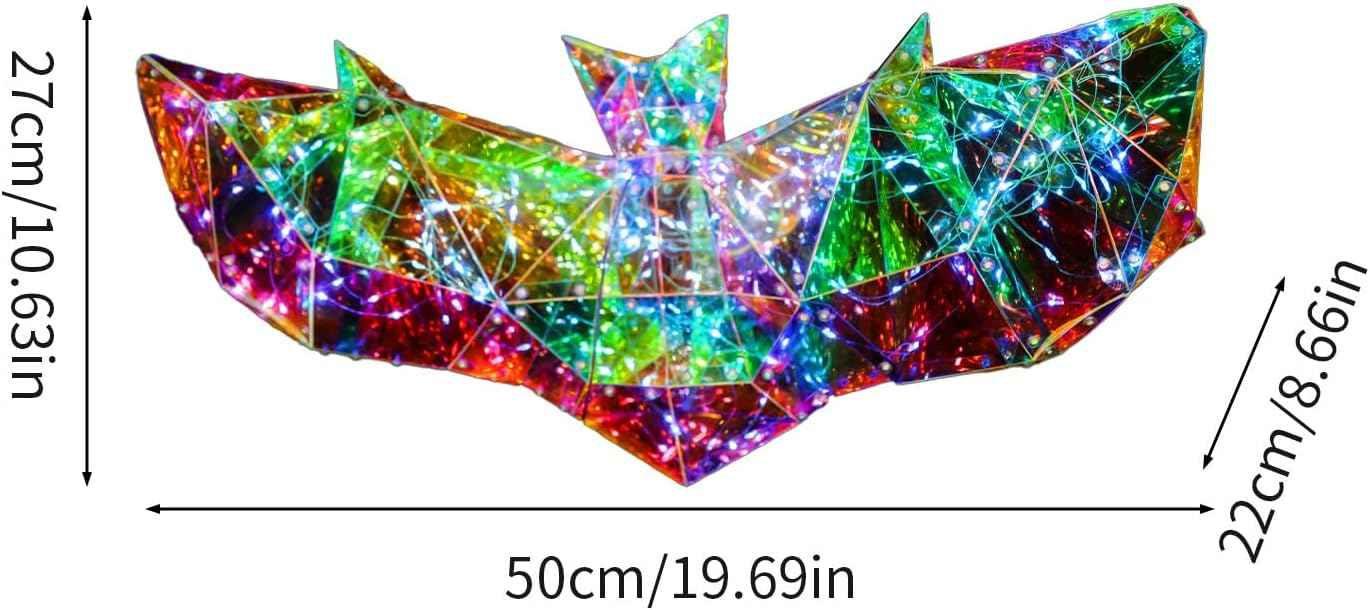 Spooky Ghost LED Lights - 2 Pcs Prismatic Iridescent Halloween Decorations for Indoor Use