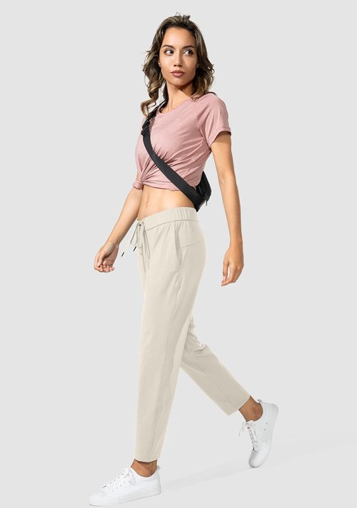 G Gradual Women's 7/8 Stretch Ankle Sweatpants - Deep Pockets for Golf, Lounge & Travel