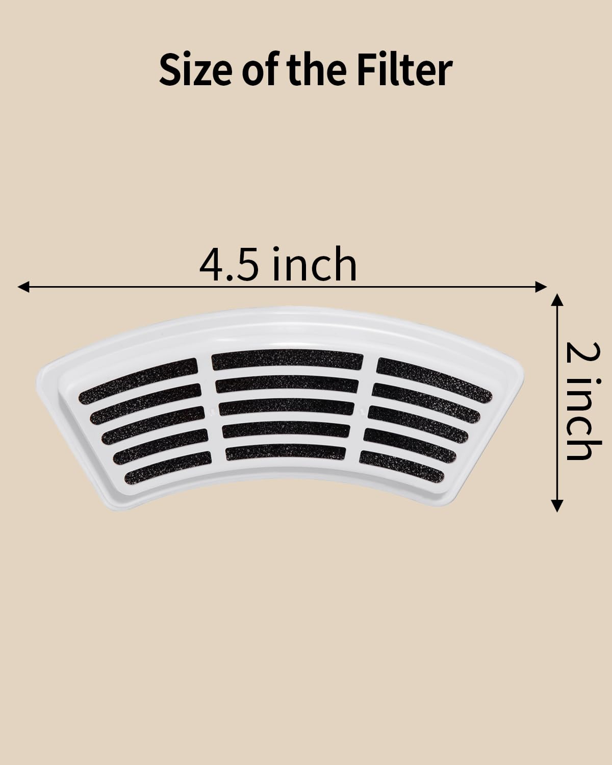 ZOFTEN 6 Pack Dog Water Fountain Filter Replacement, 3 Layer Filtration System, Perfect Fit for ZOFTEN 7L/236oz/1.8G Stainless Steel Dog Water Fountain