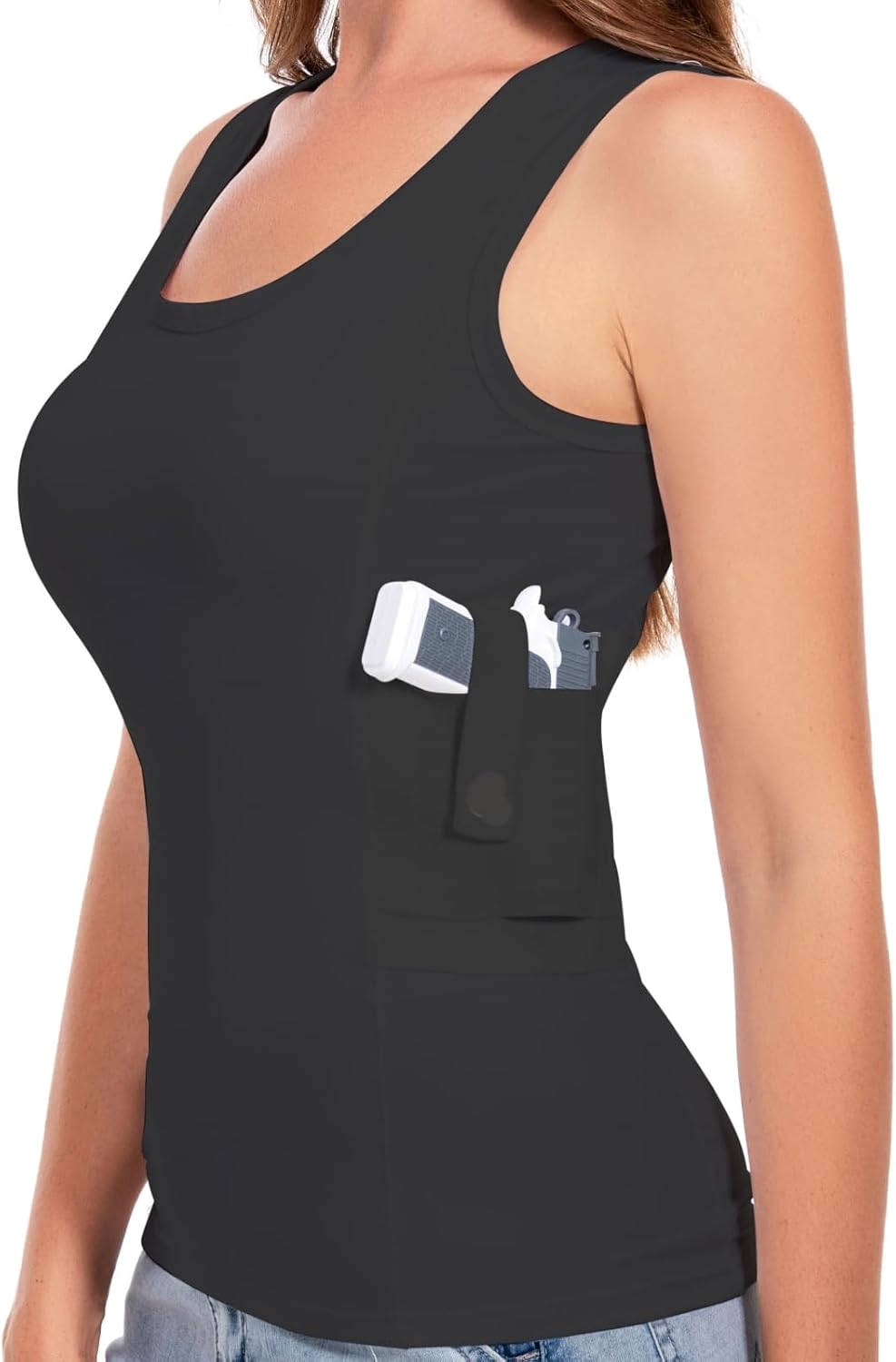 Skiennix Concealed Carry Holster Tank Top - Tactical Compression Shirt for Small Equipment
