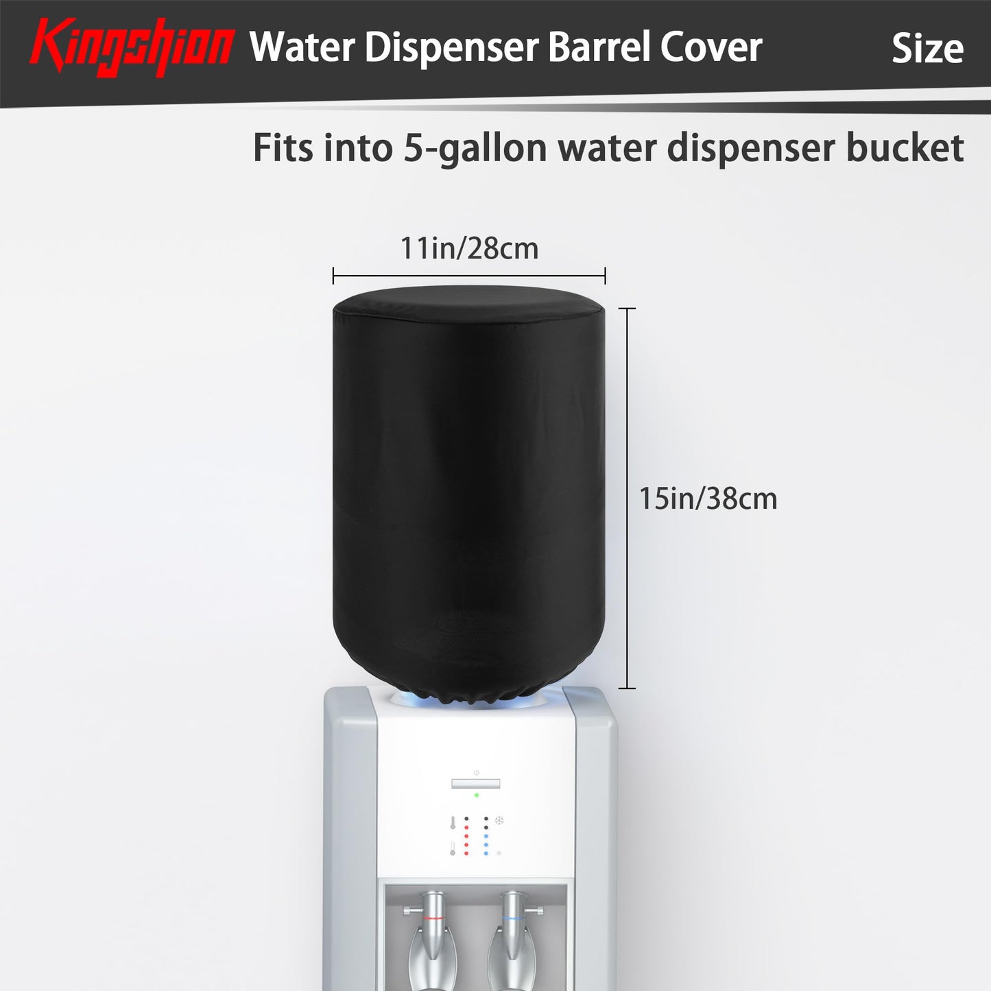 Kingshion Water Dispenser Barrel Cover for 5 Gallon Water Bottlem, Durable Fabric Water Cooler Covers, Elastic Fabric Bucket Decor Protector Cover, Reusable Furniture Standard Cover Protector For Home