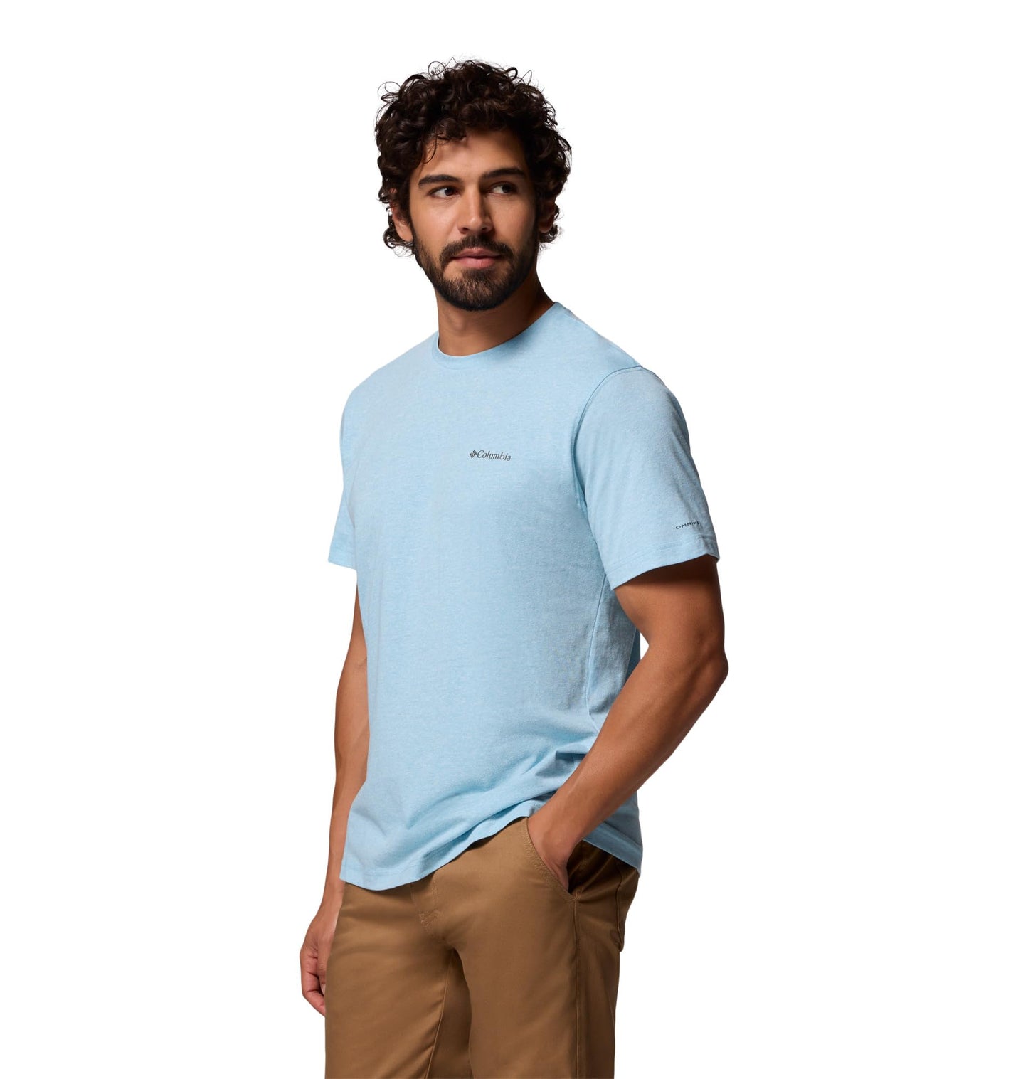 Columbia Mens Thistletown Hills Short Sleeve T-Shirt, Vintage Blue Heather, X-Small