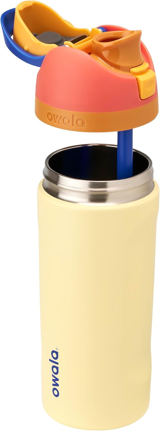 Owala Kids FreeSip Water Bottle - Insulated Stainless Steel, BPA-Free, 16 oz, Misty Horizon