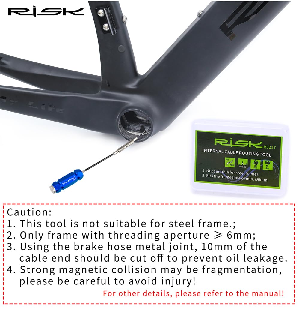 CYCEARTH Bike Internal Cable Routing Tool Kit Compatible with 4-5.5mm Housing,Bicycle Frame Shift Hydraulic Wire Shifter Inner Guide Install