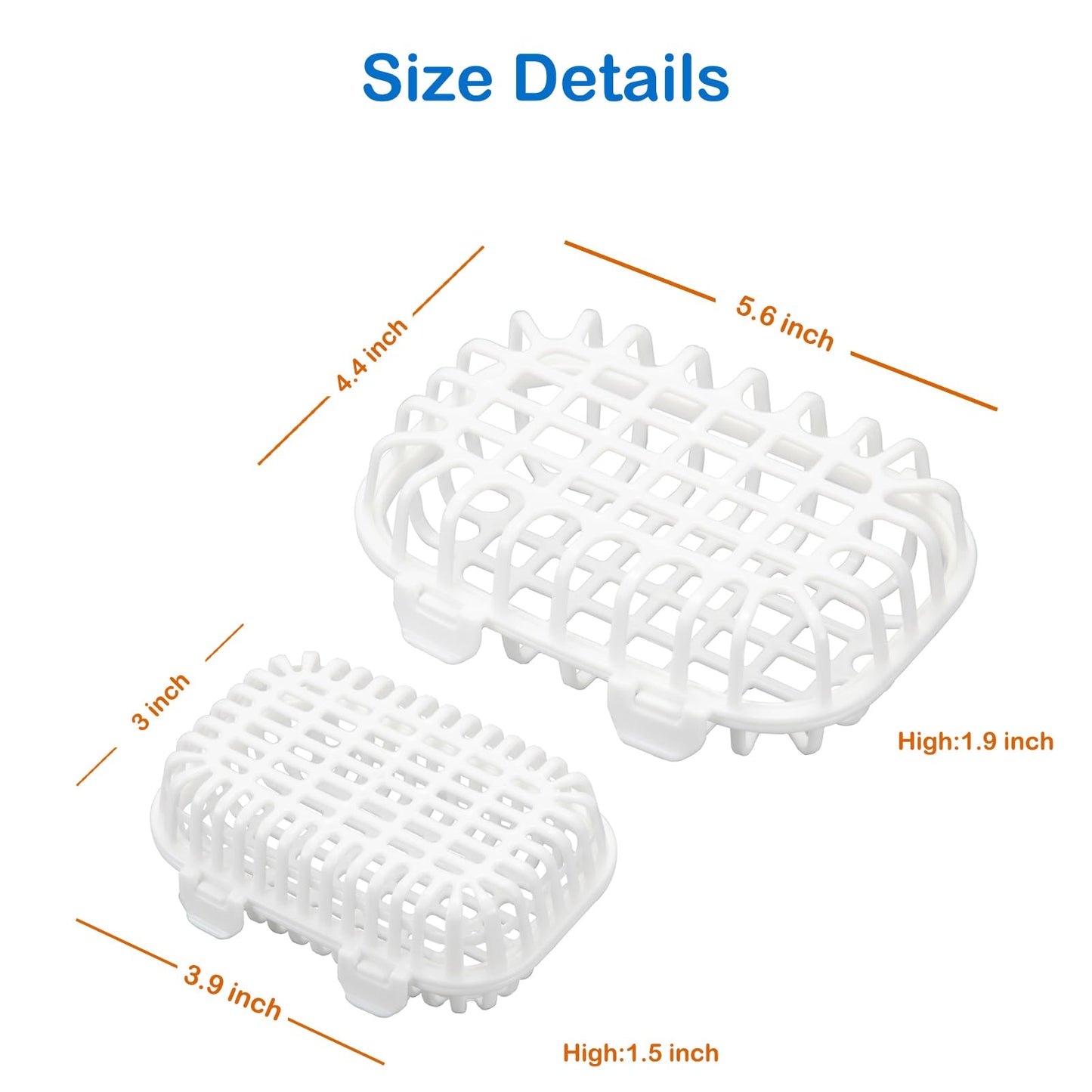 HOZETOKE Dishwasher Basket, 2-Pack Dishwasher Basket for Baby Bottle Parts, Basket for Small Tools Cleaning, White