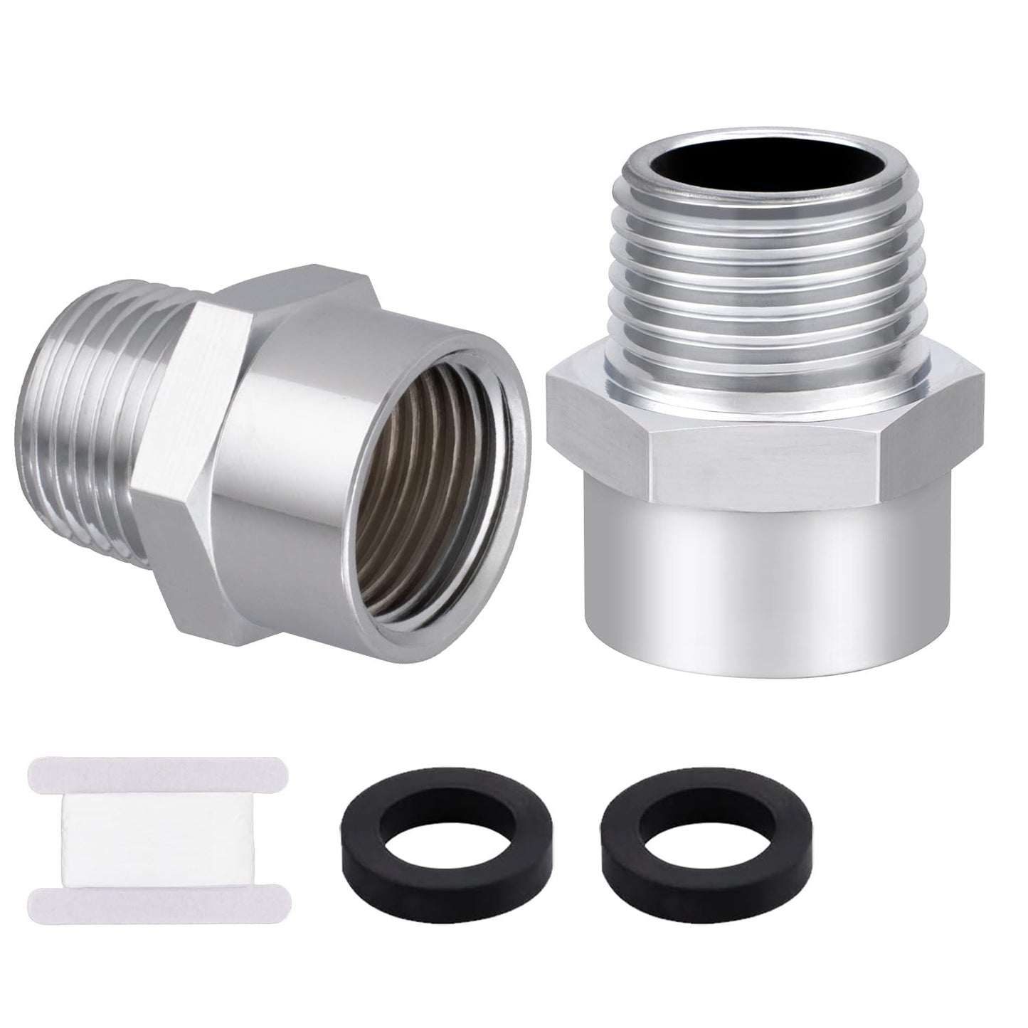 Brass 1/2" G (BSP) Female to 1/2" NPT Male Adapter, Pipe Fitting Connector, G to NPT Thread Converter, 1/2 Inch BSP to NPT Threaded Coupling, Rust-Resistant