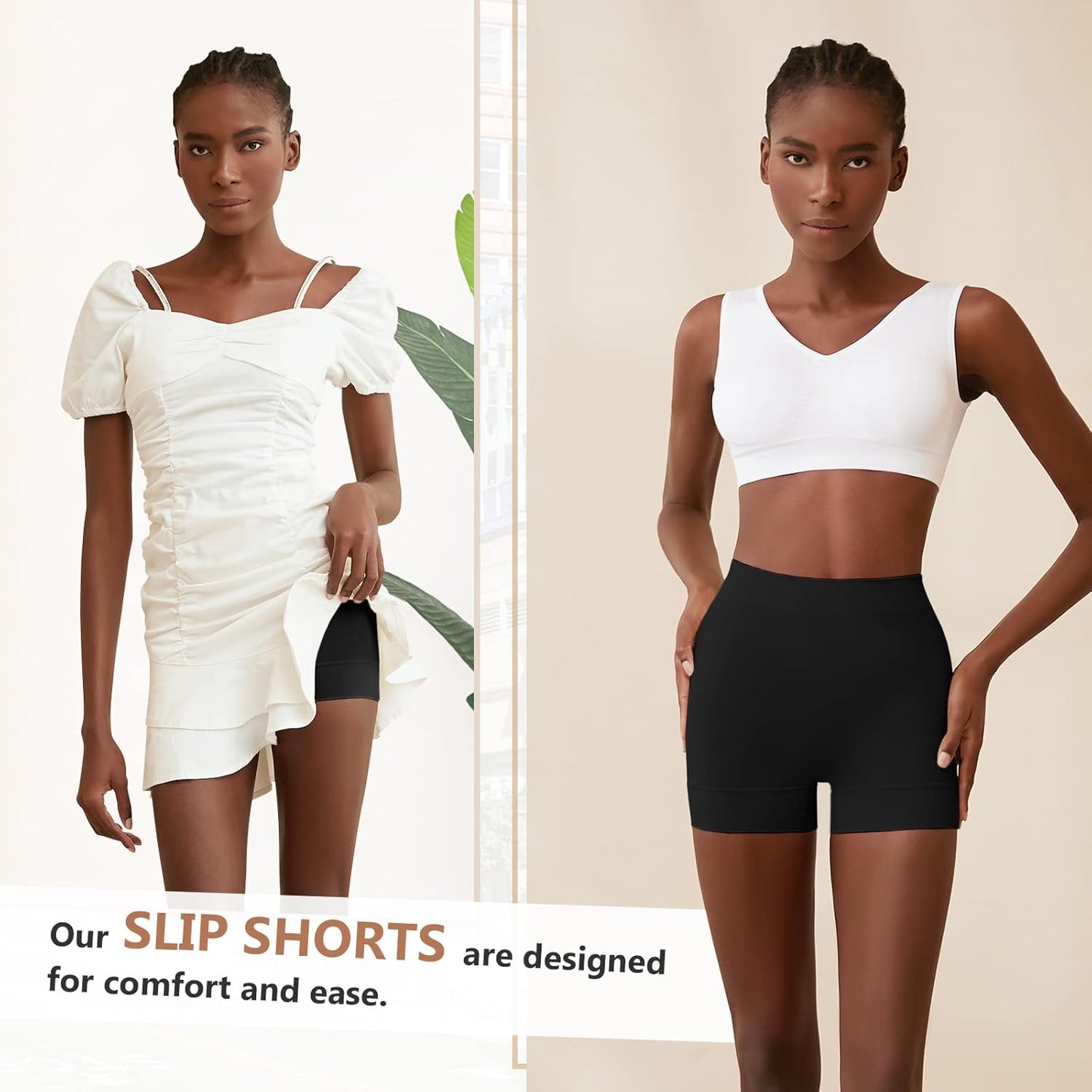 YADIFEN Slip Shorts - Smooth Anti-Chafing Boyshort Panties for Women | Seamless Yoga Underwear