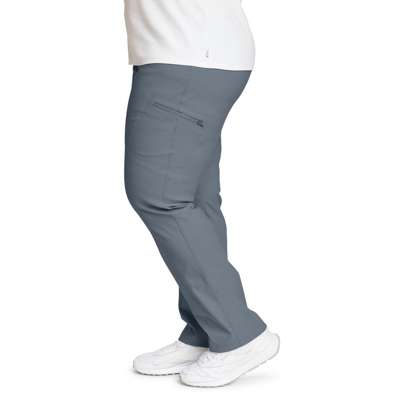 Eddie Bauer Women's Athletic Fit Fixed Waist Active Performance Rainier Pants, Graphite, 18