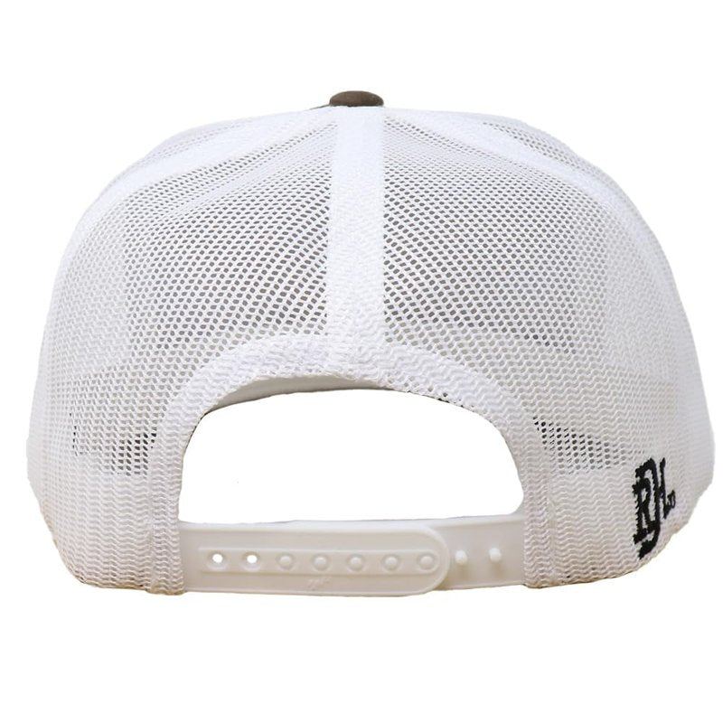 Red Dirt Hat Company Open Season 5-PanelAdjustable Snapback Hat, Trucker Cap w/Ventilated Mesh Back & Snap Back Closure, Structured Baseball Cap for Men & Women - Brown/White, One Size Fits All