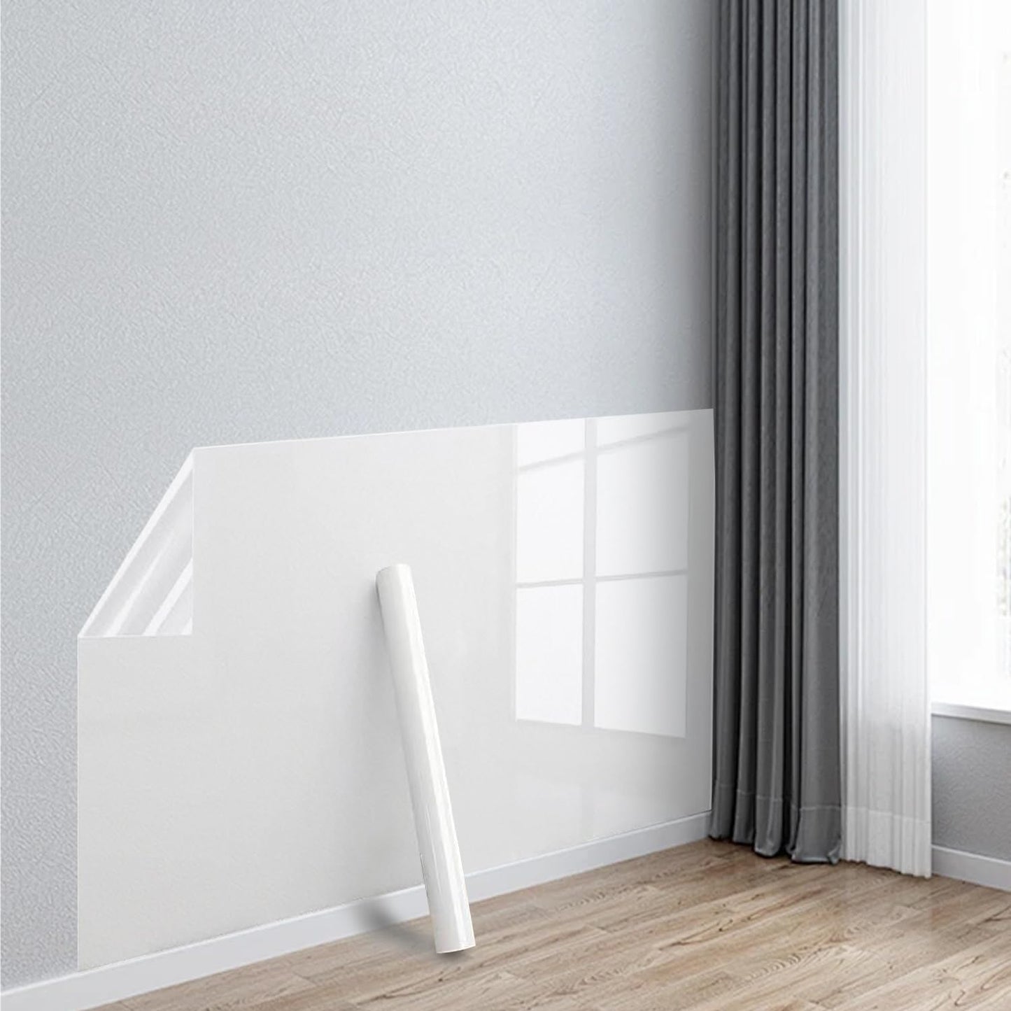 Clear Wall Protector, 15.7in*32.8ft Adhesive-Free Cover for Kitchen & Office from Bin, Chair Back, Furniture, Door, Pet, Electrostatic Wall Protective Film