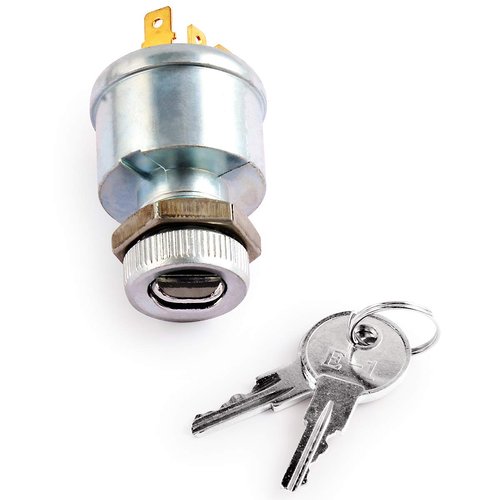 Roykaw Golf Cart Ignition Switch and Key Starter Switch for EZGO 1981-up Gas/Electric (with Lights) 4-Prong OEM #33639G01