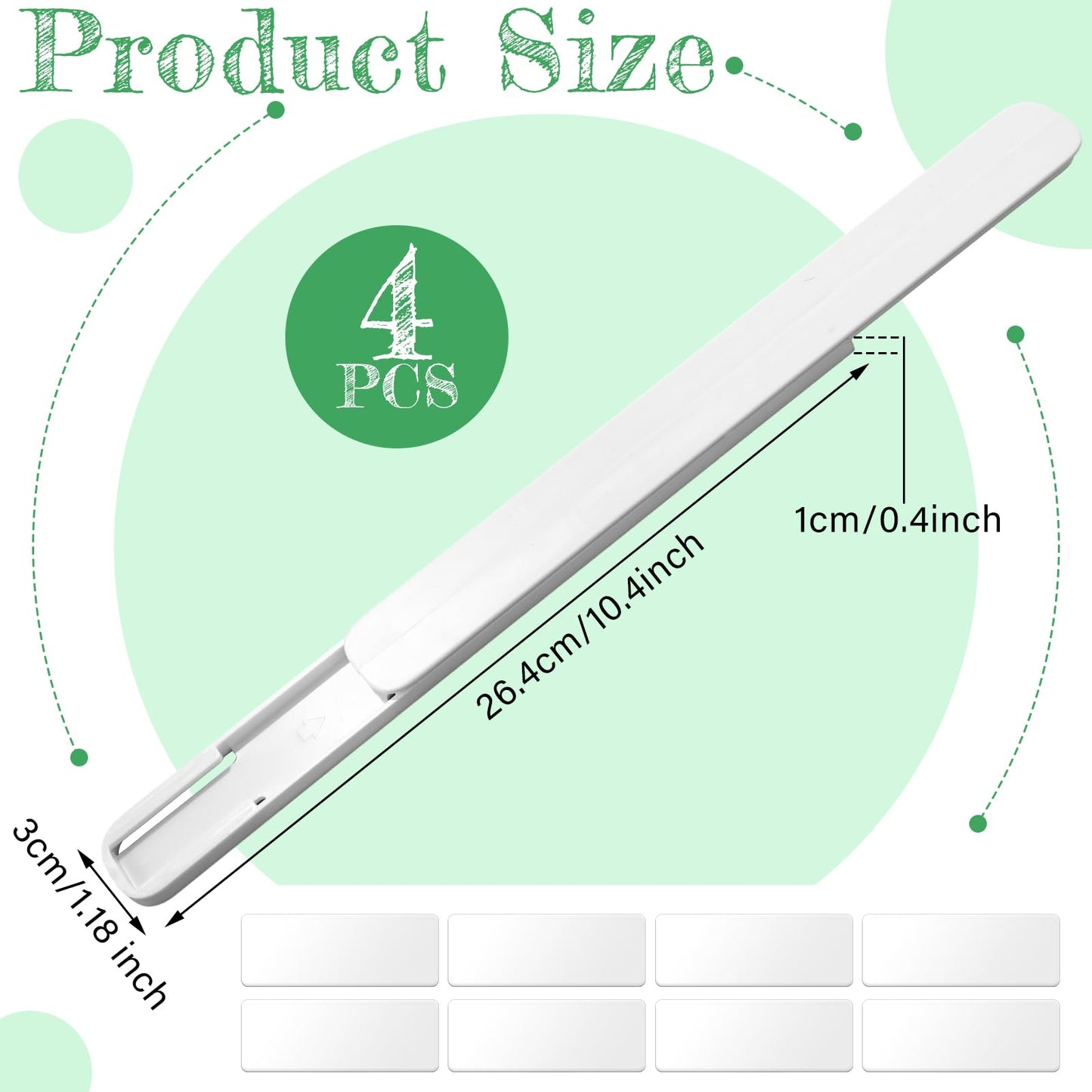 CroBlissful 4 Pcs Adhesive Sliders for Cabinets Pull Out Drawer Organizer Accessories Basket Office Glide Cabinet Tracks Runner Adhesive Drawer Slides Pull Out Replace Guide Rail for Back to School