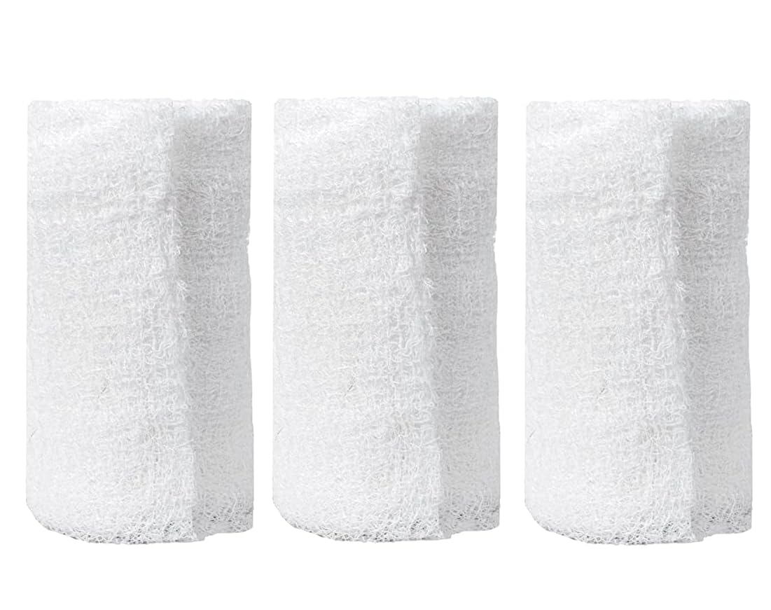 Vakly Sterile Kerlix Gauze Bandage Rolls 4.5" x 4.1 yds (5 Pack) – 6-Ply 100% Cotton Krinkle Gauze, Highly Absorbent Fluff Bandage Wrap, Individually Wrapped