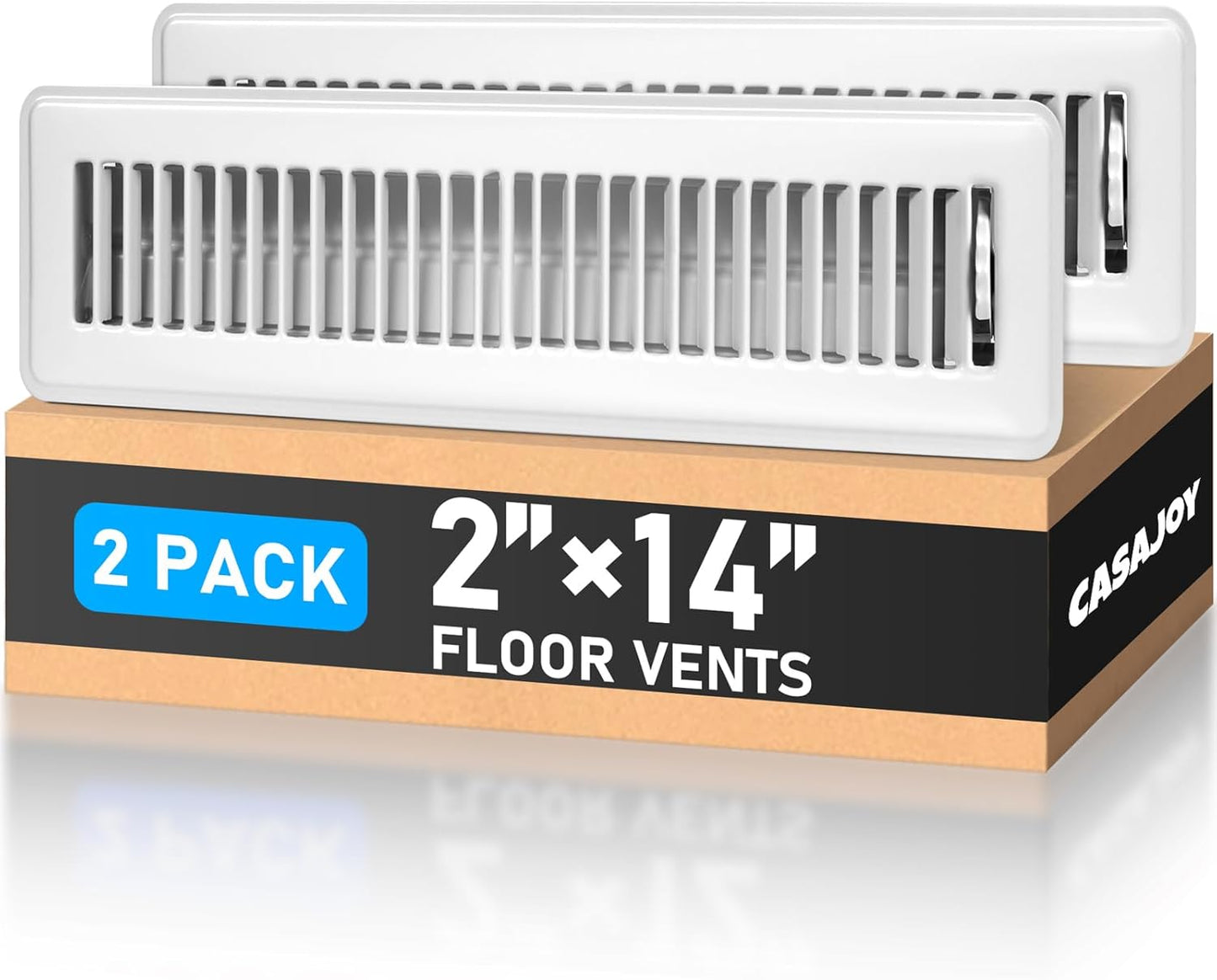 Heavy Duty 4x10 Inch Metal Floor Vents - 6 Pack Rust Proof Air Vent Covers for Home