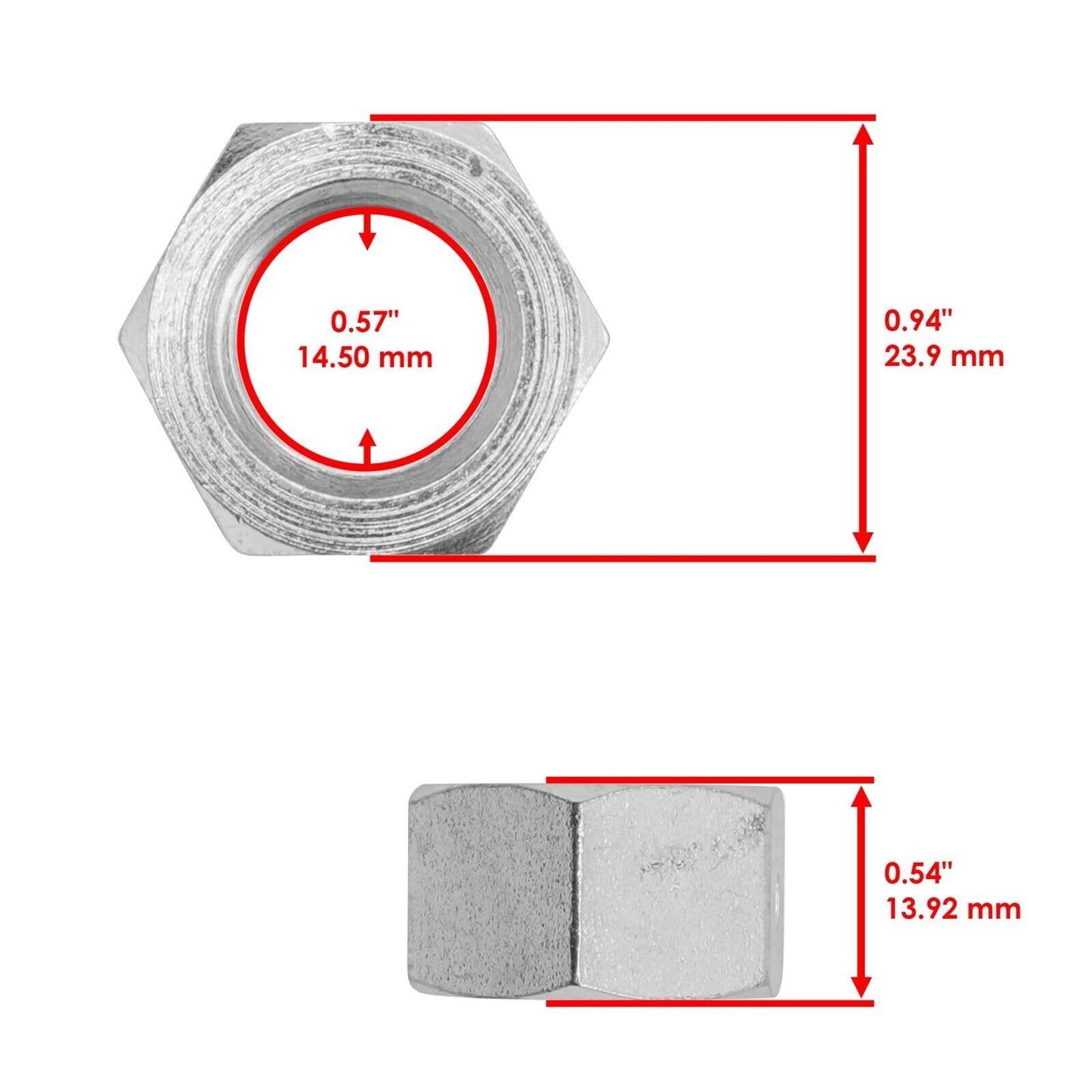 Caltric Spindle Lock Nut Compatible with John Deere E140 E150 E160 E170 E180 100 Series Tractor New