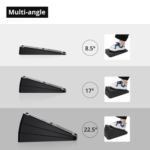 Teamaze Slant Board for Calf Stretching, 6 Packs Adjustable Angles Non-Slip Rubber Slant Board,Squat Wedge Stretcher Equipment for Physical Therapy Home Exercise,Calf Stretch Wedge Improve Lower Leg
