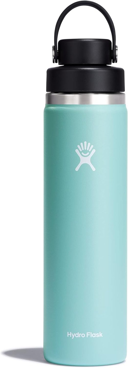 Hydro Flask Water Bottle - Insulated Stainless Steel - 24 Oz Wide Mouth Chug Lid, Leakproof & Non-Spill