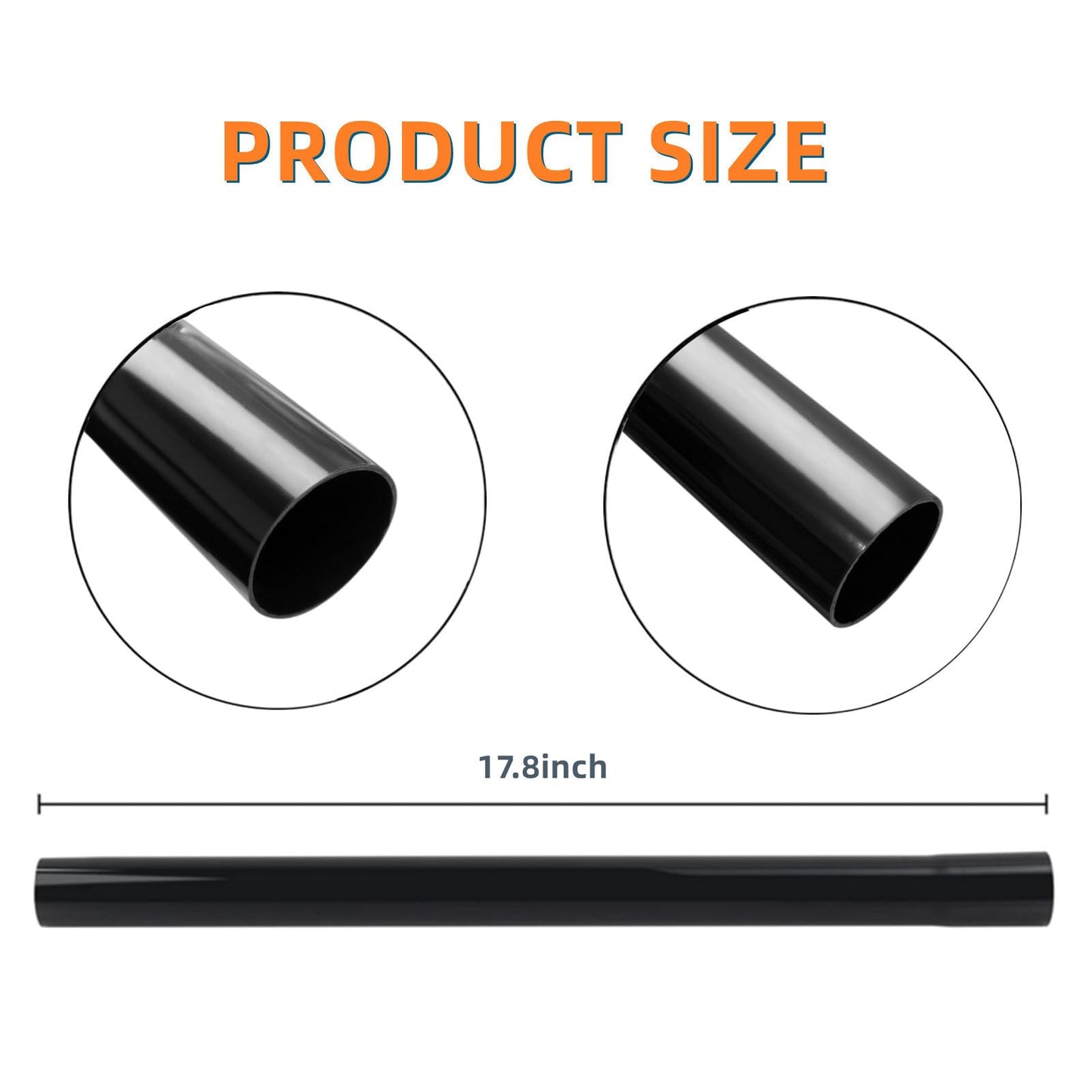 JEDELEOS Extension Wand Hose Replacement for Eureka 3670M Canister Vacuum Models 3670M 3670 3680 3670G 3670H 3672 3673 3674 3682 Series 17.8inch (Pack of 2)