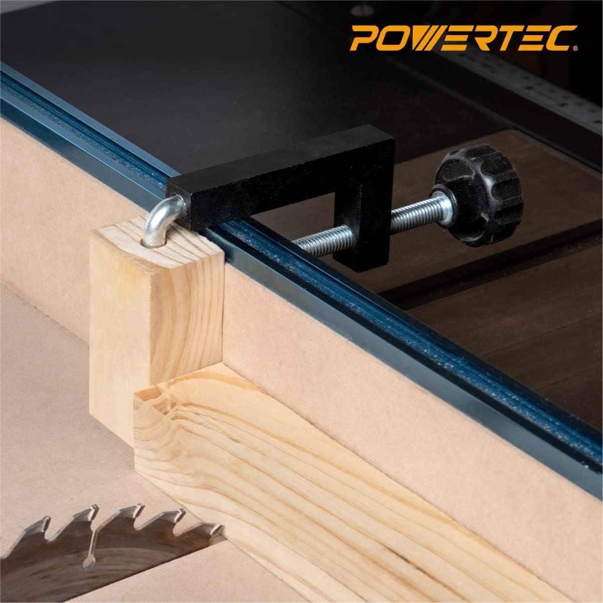 POWERTEC Adjustable Roller Stock Guide for Table Saw & Router - Enhance Safety & Reduce Kickback (Model 71935)