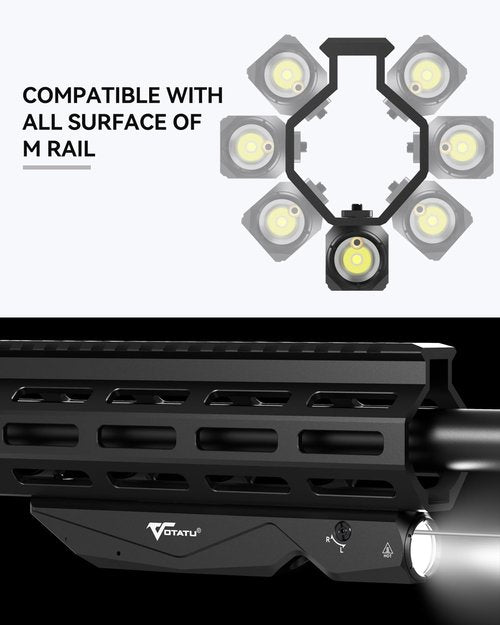 Votatu M9L-IR Infrared Flashlight Laser Combo Compatible with M-Lok Rail Surface, Tactical IR Illuminator and IR Laser Sight, Strobe Function, IIIA Class Laser Output ≤5mw