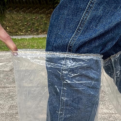 Fancystyle Pack of 20 Disposable Thicker Boot and Shoe Covers 19 inch Tall Extra Large Resistant Water/Skid Resistant Clear (20)