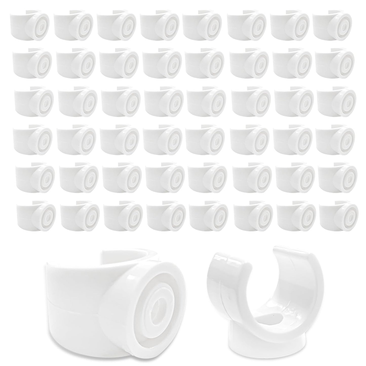 OWMOSYX 50 Pack 3/4 Inch PEX Clips, 20mm Pipe Hangers Pipe Holder PEX Tubing Clamps PVC Water Pipe Support Pipe Clamp Tools, White Plastic U Pipe Clamp Tools (3/4 Inch)