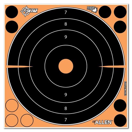 Allen Company EZ-Aim Adhesive Splash 8 inch Bullseye Target by Allen Company, 30 Pack, Orange