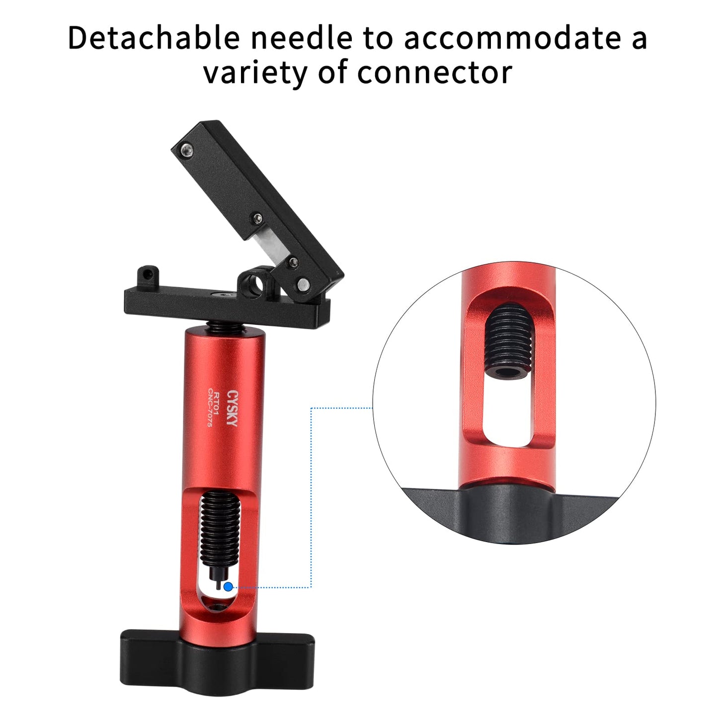 CYSKY 2 in 1 Upgraded Needle Driver Insertion Tool with Hydraulic Hose Cutter for MTB Road Bike, Olive Banjo Fitting Insert Install Tool (Red)