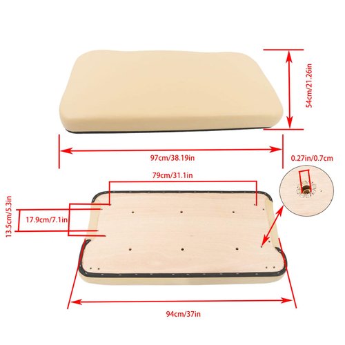 GXYWADY Golf Cart Front Seat Bottom Cushion Assembly Replacement for Club Car Precedent 2004-Up Gas & Electric Models, Beige