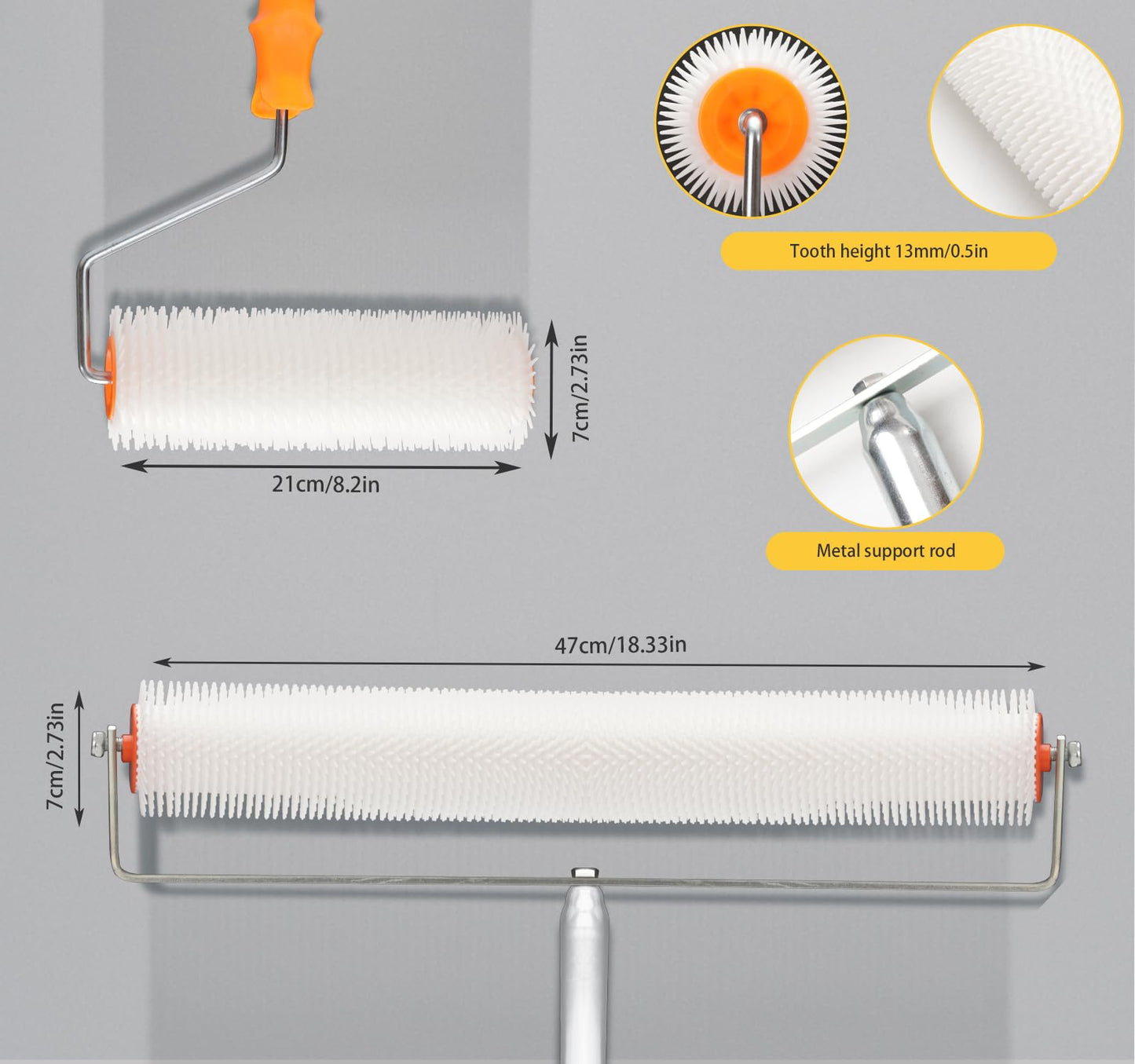 aienvh Self Levelling Cement Tool Kit, Adjustable Extension Pole, Floor Roller, Nailer Shoe, Epoxy Floor Tool, Stainless Steel Trowel, Self Levelling Rake, Cement Self Levelling Concrete Tool Kit