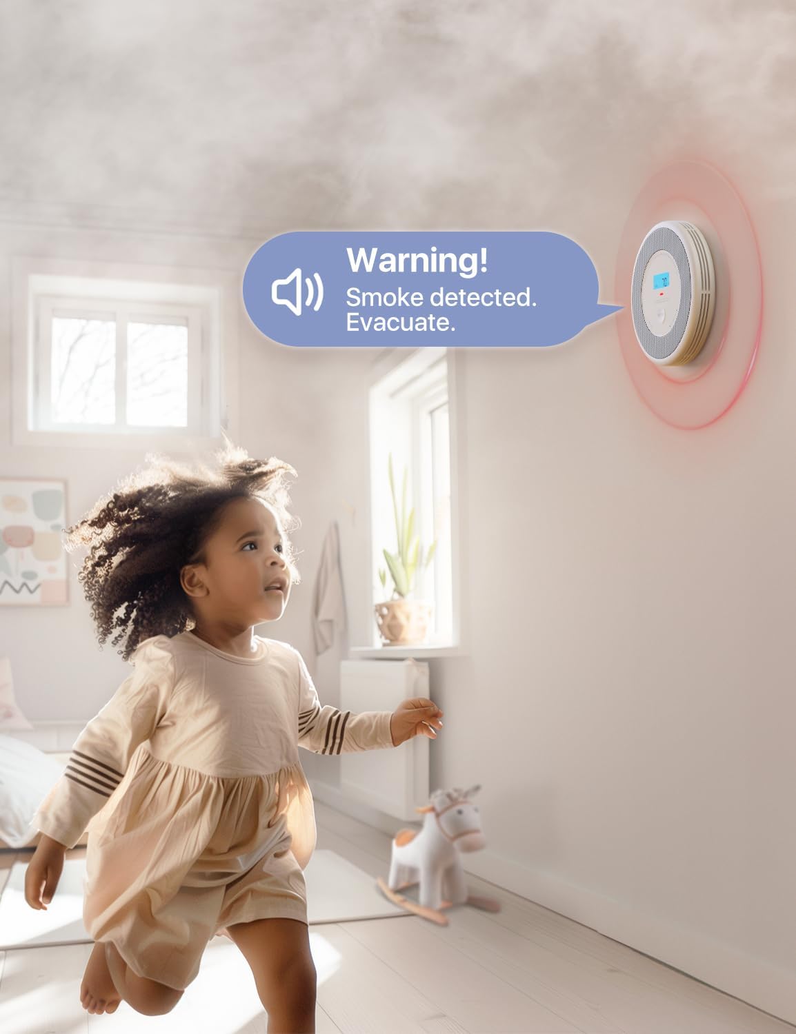 X-Sense XP0A-SR Smoke and Carbon Monoxide Detector Combo with Voice Alerts - 1-Pack