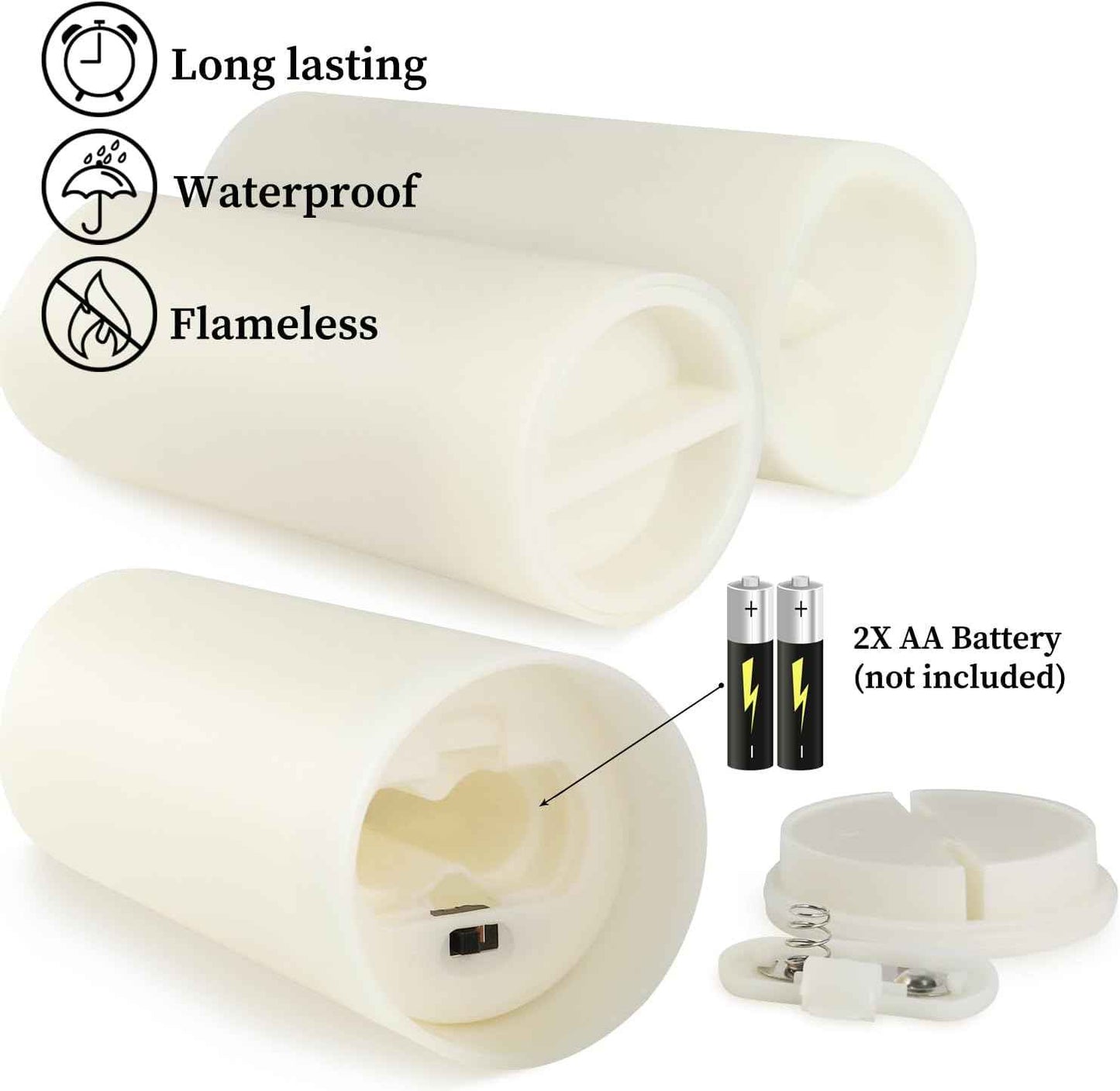 24-Pack Remote Control LED Flameless Candles - 3D Flame Timer Candles for Home, Weddings & Holidays