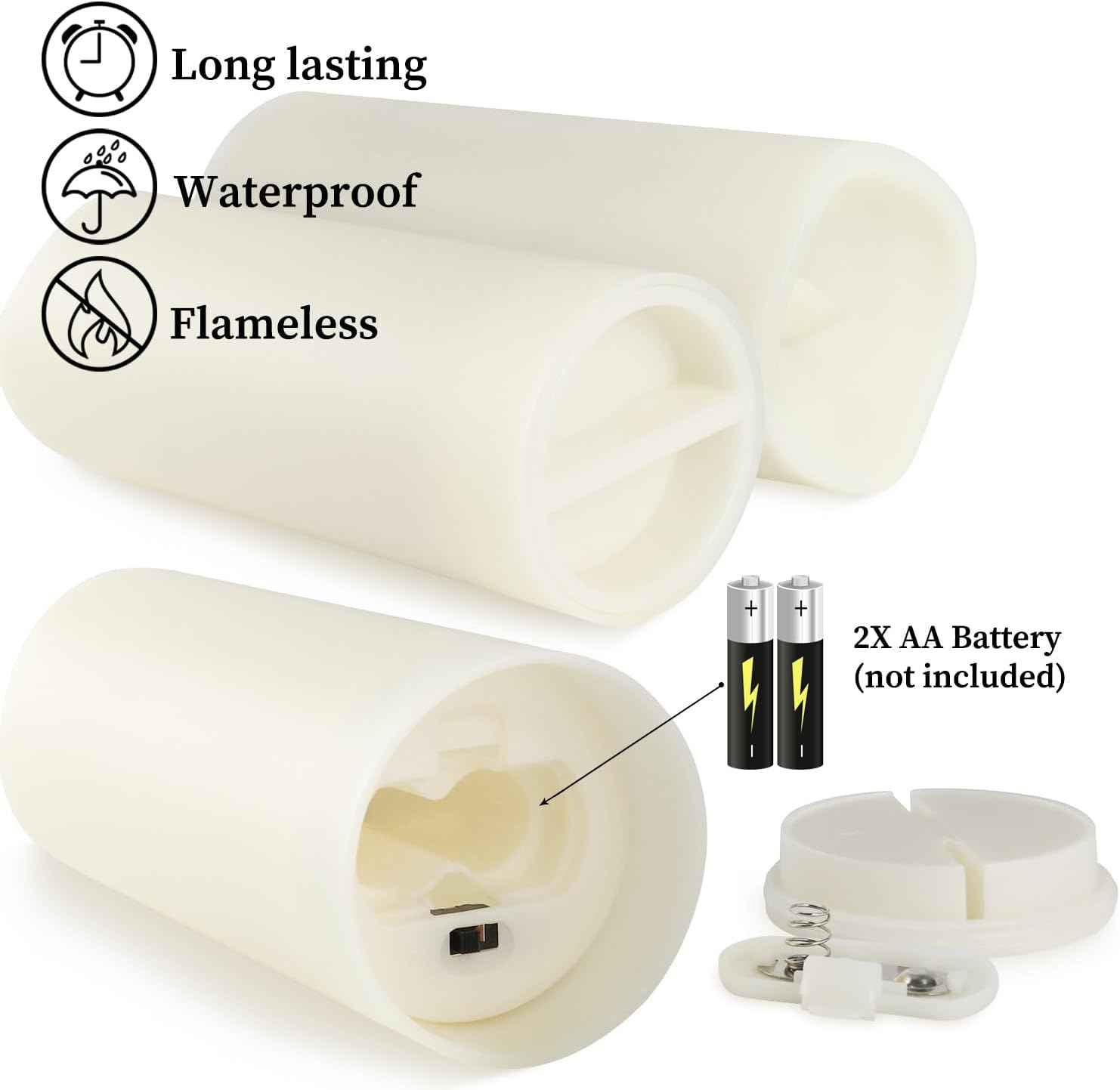 24-Pack Remote Control LED Flameless Candles - 3D Flame Timer Candles for Home, Weddings & Holidays