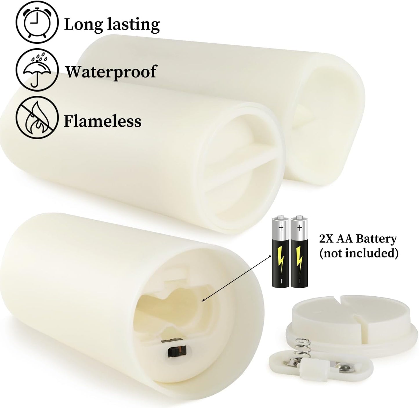 24-Pack Remote Control LED Flameless Candles - 3D Flame Timer Candles for Home, Weddings & Holidays