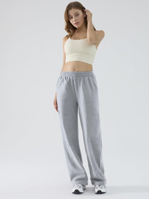 DITOK Womens Baggy Sweatpants 3 Pack, Wide Straight Leg Pants Womens Fleece Lined Elastic Waist Workout Casual Lounge