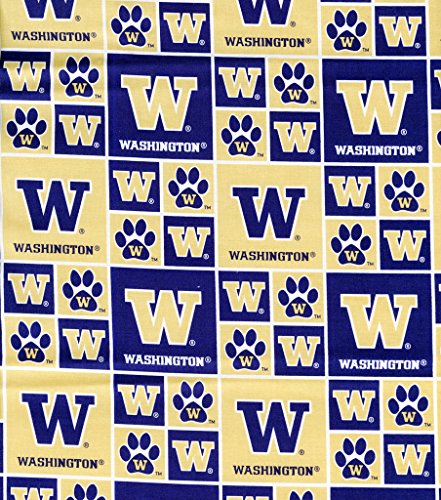 University of Washington Cotton Fabric - 100% Soft Cotton, 44" Wide