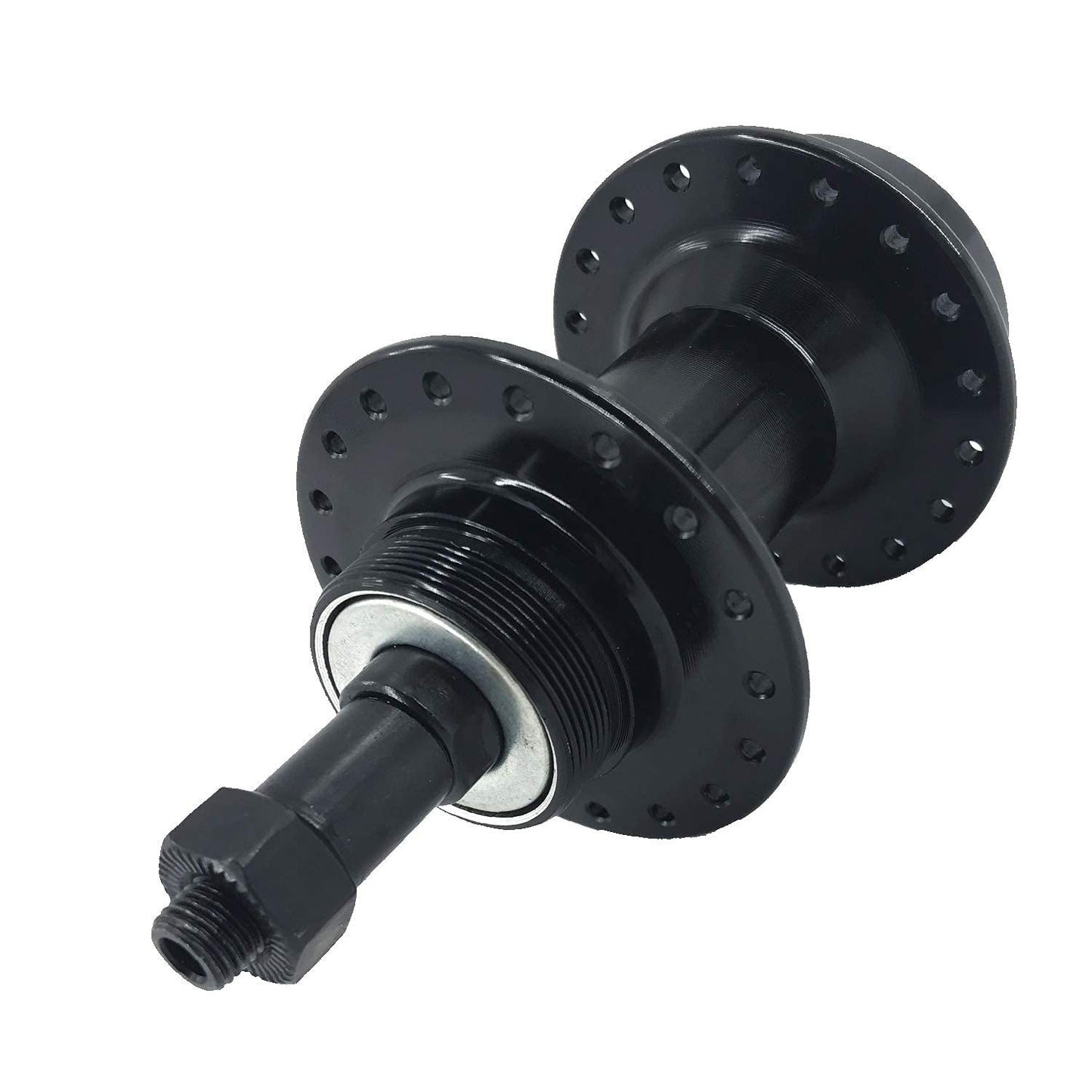 DONSP1986 Bicycle Axle Wheel Hub - 36H Front and Rear Bike Hub Set, Aluminum Alloy Quick Release Lever Skewers Axle, 1 Pair (Black)