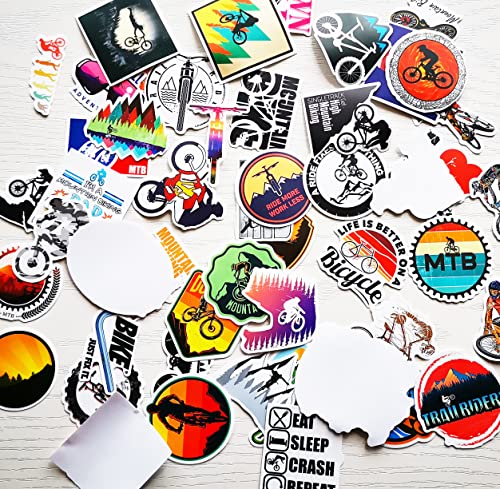 50Pcs Funny Bicycle Stickers - Waterproof MTB Decals - Sun
