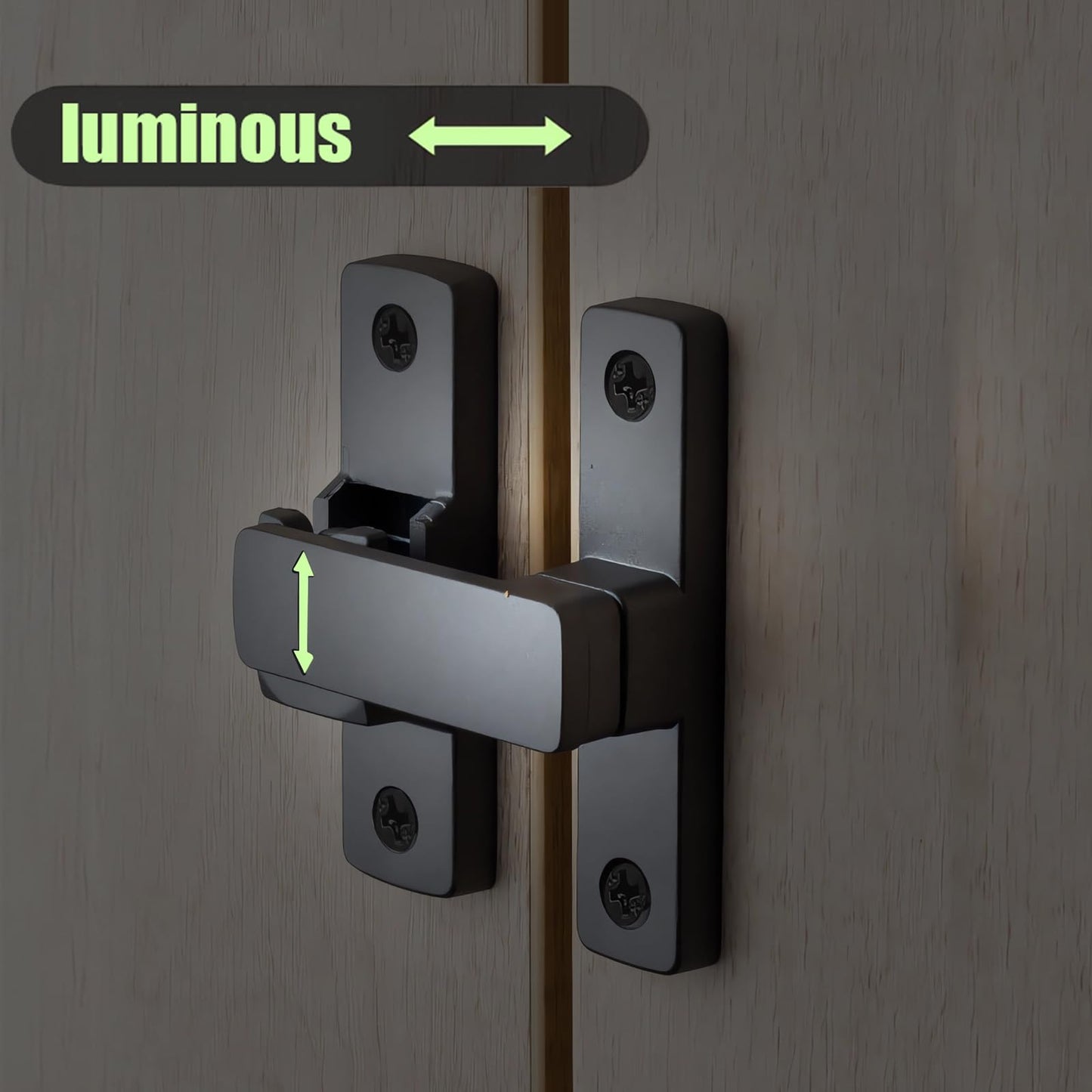 90/180 Degree Barn Door Lock, Small Flip Gate Latches Protect Privacy Sliding Door Latch Lock for Swing Door, Cabinet, Bathroom, Garden, Window, Outdoor