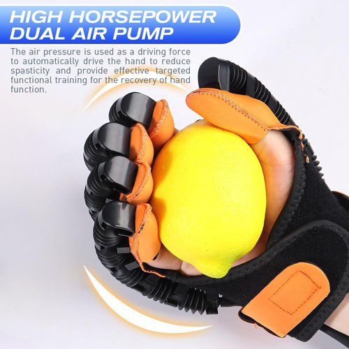 BAUSATZ Rehabilitation Robotic Gloves for Stroke Recovery-Multiple Training Modes,Custom Settings Finger Rehab Trainer,Stroke Recovery Equipment (Left Hand-Large)