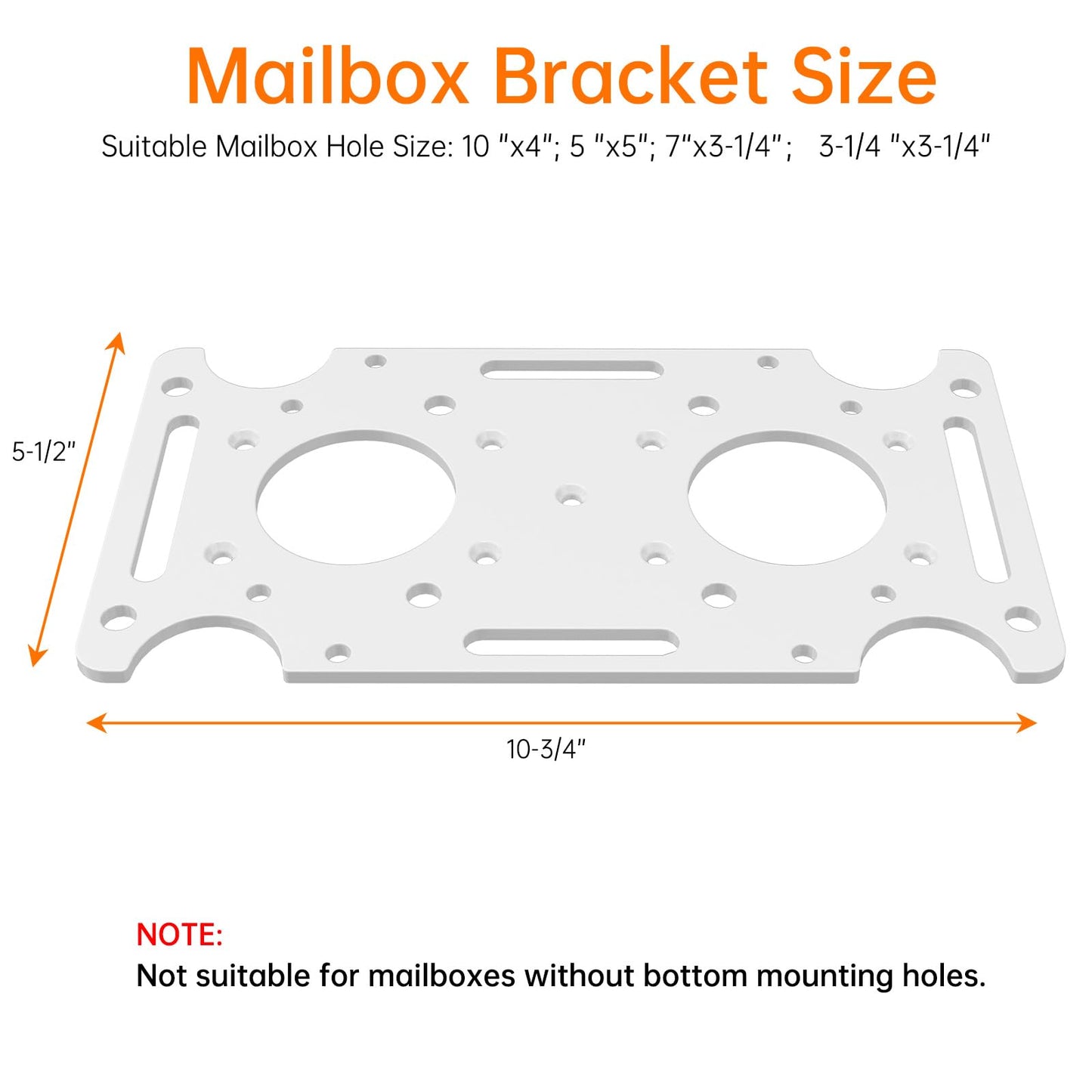Mailbox Mounting Board, Post Mount Adapter Plate for Metal Post, Reinforced Installation Plate White;Compatible with Mail Boss, Architectural MAILBOXES, Gibraltar, hykolity, ShoppingOnBed, adoorn