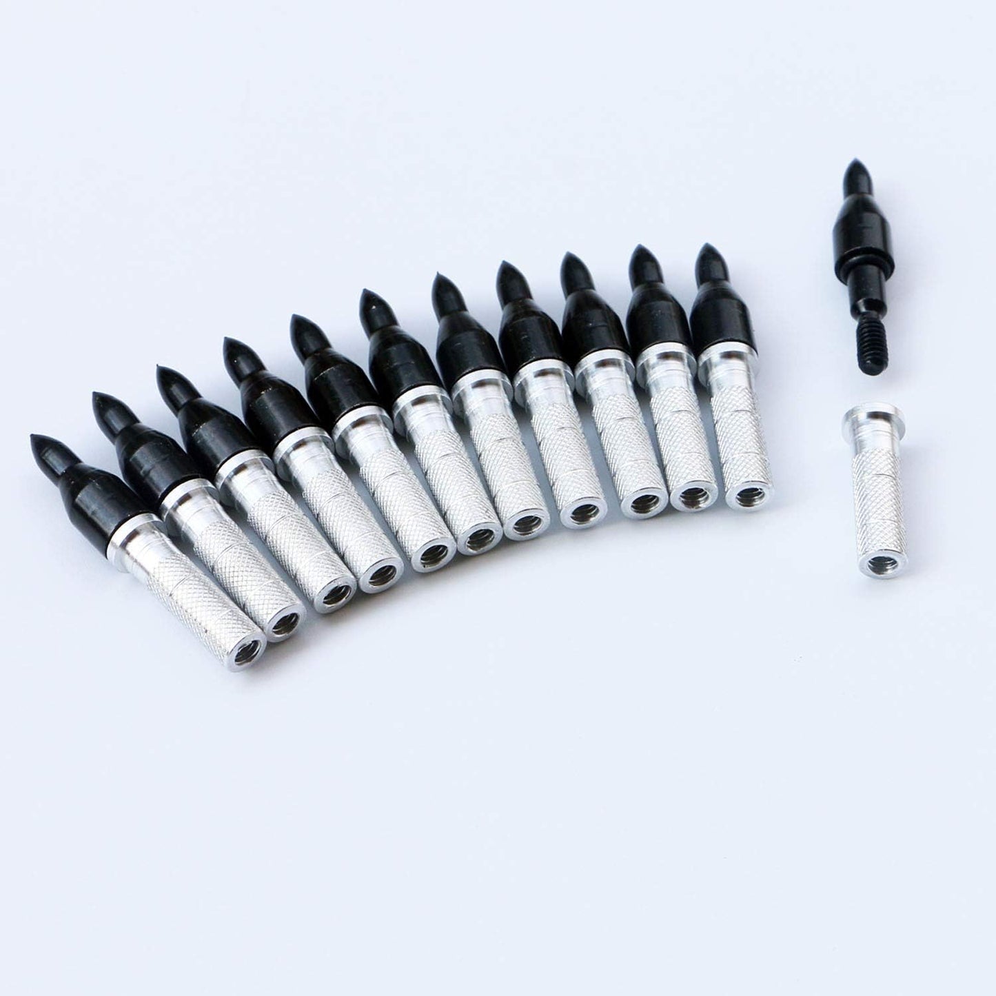 TIGER ARCHERY Aluminum Inserts .244/6.20mm - Bullet Field Points 5/16 for Carbon Arrows