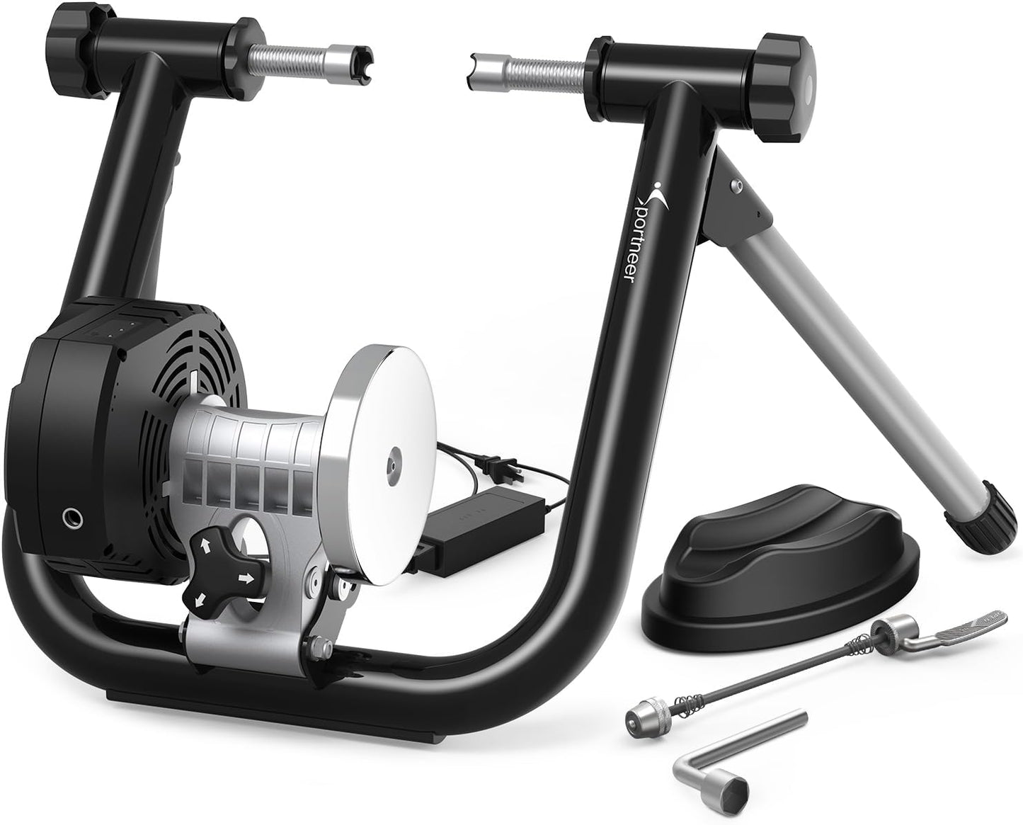 Sportneer Smart Bike Trainer Stand - Compatible with 26-29" & 700C Wheels | Bluetooth 4.0 & ANT+ for Zwift, Rouvy AR