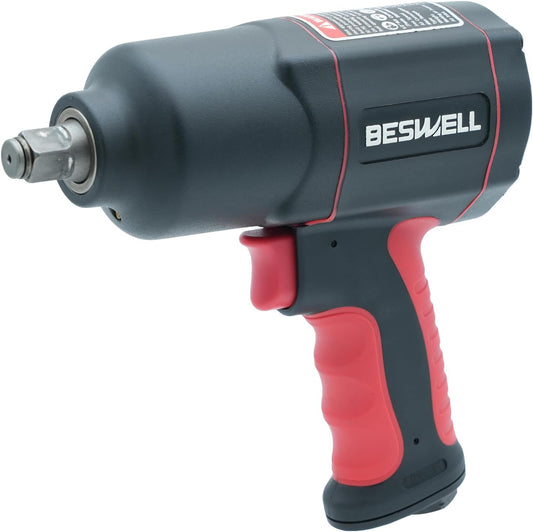 High Torque Air Impact Wrench 1/2" - 1180 Ft-Lbs Max Loosen Torque by BESWELL®