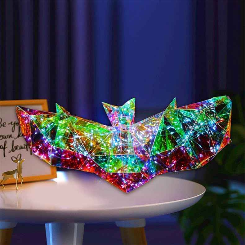 Spooky Ghost LED Lights - 2 Pcs Prismatic Iridescent Halloween Decorations for Indoor Use