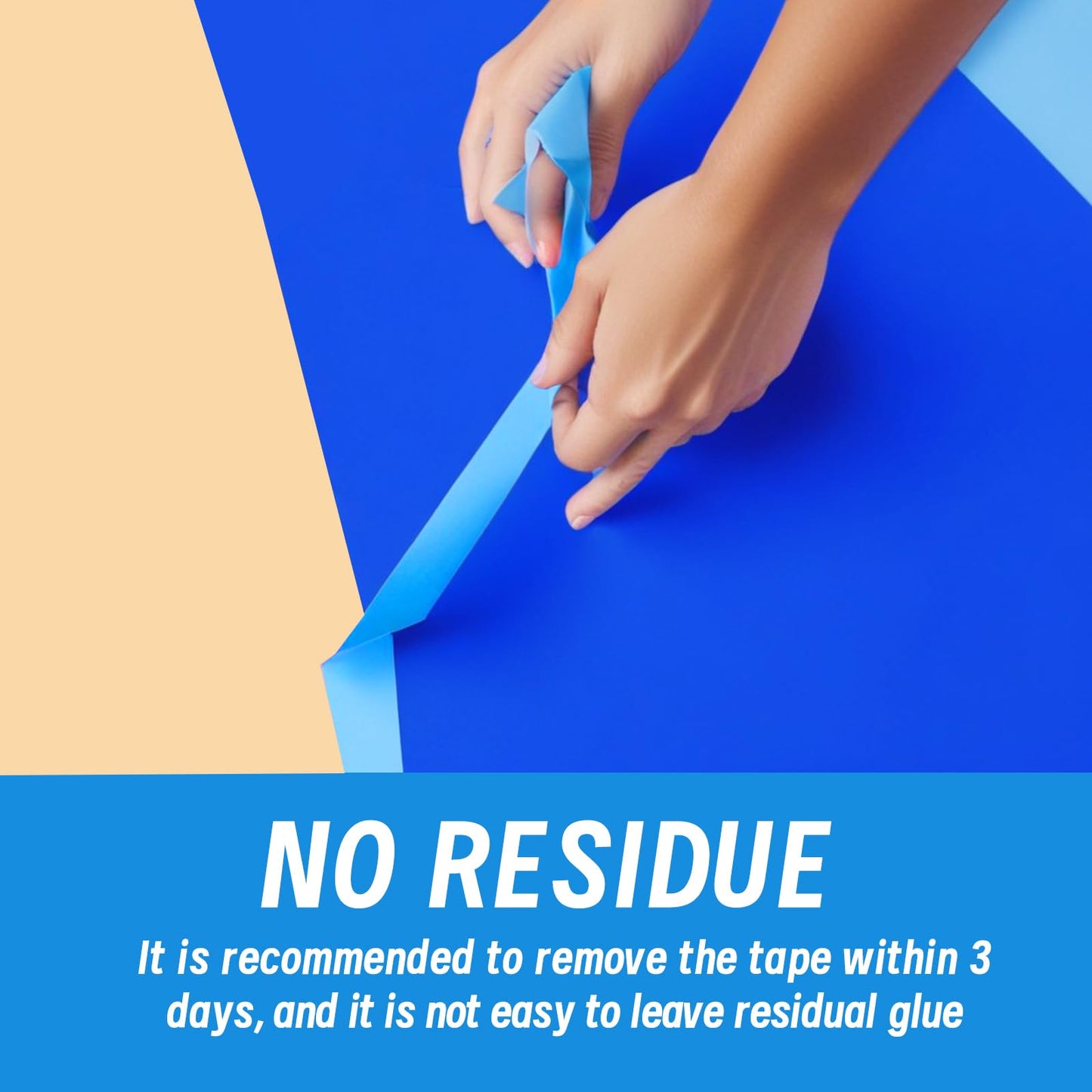 Fyguard 4 Rolls Painters Tape, 1Inch x 55 Yards Blue Painters Tape Washi Painters Tape Multi-Surface Blue Masking Tape for Wall Painting Masking Edge Treatment DIY, Home Use