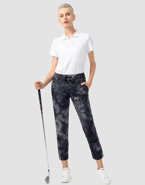G Gradual Women's 7/8 Stretch Ankle Pants - Deep Pockets for Golf, Travel & Lounge Comfort